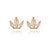 Brinco Coroa 3 Navetes Folheado a Ouro 18K - Imagem 1