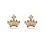 Brinco Coroa Baguetes Folheado a Ouro 18K - Imagem 1