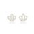 Brinco Coroa Cravejado Folheado a Ouro 18K - Imagem 1