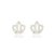 Brinco Coroa Cravejado Folheado a Ouro 18K - Imagem 1