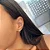 Brinco Cruz Cravejado Grande Folheado a Ouro 18K - Imagem 2
