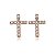 Brinco Cruz Cravejado Grande Folheado a Ouro 18K - Imagem 1