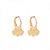 Brinco De Argola Pingentes 3 Corações Lisos Folheado a Ouro 18K - Imagem 1
