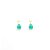 Brinco Duas Gotas Fusion Verde Folheado a Ouro 18K - Imagem 1