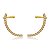 Brinco Earcuf Haste Cravejado Folheado a Ouro 18K - Imagem 1