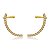 Brinco Earcuff Haste Cravejada Folheado a Ouro 18K - Imagem 2