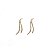 Brinco Earcuff 2 Fios Cravejados Folheado a Ouro 18K - Imagem 1