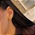 Brinco Earcuff 3 Corações Cravejados Abaulados Folheado a Ouro 18K - Imagem 2
