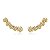 Brinco Earcuff 5 Flores Zircônias Cristais Folheado a Ouro 18K - Imagem 1