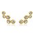 Brinco Earcuff 5 Zircônias Redondas Folheado a Ouro 18K - Imagem 1