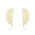 Brinco Earcuff Asa Zirconias Folheado a Ouro 18K - Imagem 1