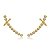 Brinco Earcuff Bolinhas Folheado a Ouro 18K - Imagem 1