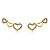 Brinco Earcuff Coração Vazado Rainbow Folheado a Ouro 18K - Imagem 1