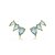 Brinco Earcuff Gotas Azul Folheado a Ouro 18K - Imagem 1