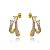 Brinco Earcuff Gotas Cravejado Folheado a Ouro 18K - Imagem 1