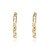 Brinco Earhook Egito Cristal Folheado a Ouro 18K - Imagem 1