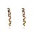 Brinco Earhook Egito Rosa Folheado a Ouro 18K - Imagem 1
