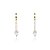Brinco Earhook Palito Gota Lavanda Folheado a Ouro 18K - Imagem 1