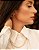 Brinco Earhook Palito Gota Rosa Folheado a Ouro 18K - Imagem 2