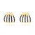 Brinco Earjacket Navetes E Zircônias Negras Folheado a Ouro 18K - Imagem 1