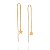 Brinco Earline Fio Venezino Estrela Lisa Folheado a Ouro 18K - Imagem 1