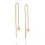 Brinco Earline Fio Venezino Estrela Lisa Folheado a Ouro 18K - Imagem 1