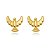 Brinco Espirito Santo Pequeno Liso Folheado a Ouro 18K - Imagem 1