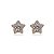 Brinco Estrela 1 Zircônia Folheado a Ouro 18K - Imagem 1