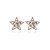 Brinco Estrela Cravejado Média Folheado a Ouro 18K - Imagem 1