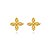 Brinco Flor 4 Petalas Folheado a Ouro 18K - Imagem 1