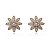 Brinco Flor 8 Pontas Folheado a Ouro 18K - Imagem 1