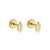 Brinco Folha Lisa Folheado a Ouro 18K - Imagem 1
