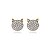 Brinco Gatinho Cravejado Zirconias Cristal Folheado a Ouro 18K - Imagem 1