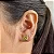Brinco Gatinho Redondo Folheado a Ouro 18K - Imagem 2