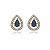 Brinco Gota Borda Removivel Folheado a Ouro 18K - Imagem 1