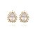 Brinco Gota Cravejado Folheado a Ouro 18K - Imagem 1