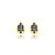 Brinco Gota Cravejado Cores Folheado a Ouro 18K - Imagem 1