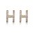 Brinco H Cravejado Zirconias Folheado a Ouro 18K - Imagem 1