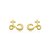Brinco Infinito Cruz Folheado a Ouro 18K - Imagem 1