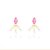 Brinco Jarra De Flor Cores Folheado a Ouro 18K - Imagem 1