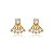 Brinco Leque Cores Folheado a Ouro 18K - Imagem 1