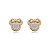 Brinco Minnie Granitado Folheado a Ouro 18K - Imagem 1