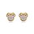 Brinco Minnie Granitado Folheado a Ouro 18K - Imagem 1