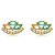 Brinco Navetes Candy Arco Cravejado Folheado a Ouro 18K - Imagem 1