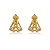 Brinco Nossa Senhora Zircônia Pequeno Folheado a Ouro 18K - Imagem 1