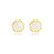 Brinco Octagono Cravejado Folheado a Ouro 18K - Imagem 1