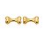 Brinco Ossinho Liso Detalhado Folheado a Ouro 18K - Imagem 1
