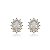 Brinco Oval Borda Cravejado Folheado a Ouro 18K - Imagem 1