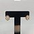 Brinco Oval Borda Cravejado Folheado a Ouro 18K - Imagem 1