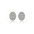 Brinco Oval Cravejado Folheado a Ouro 18K - Imagem 1